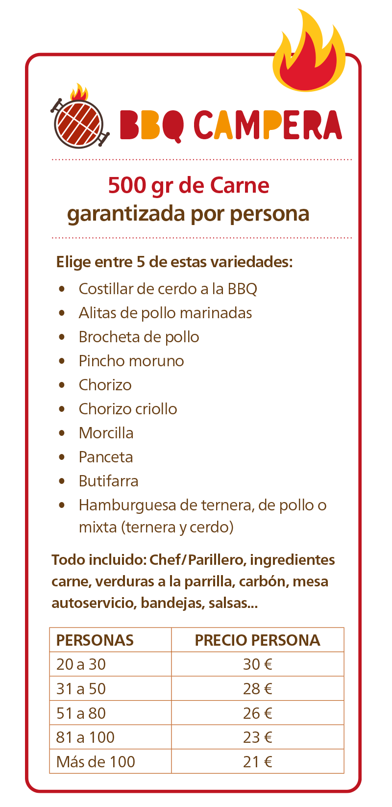 Precio Barbaco a Domicilio Campera